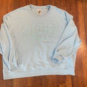 Queen of Sparkles Light Blue Cozumel the Odoms Sweatshirt XL